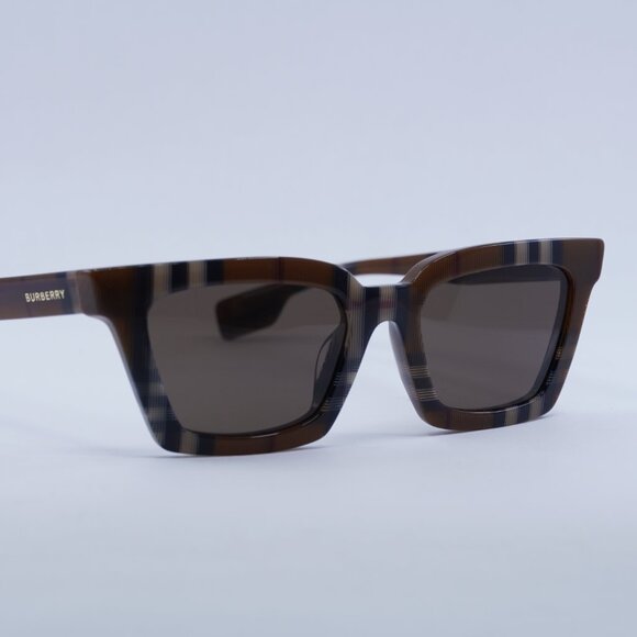 Burberry BE4392U 396673 Sunglasses Check Brown Frame, Brown Lenses main image 11